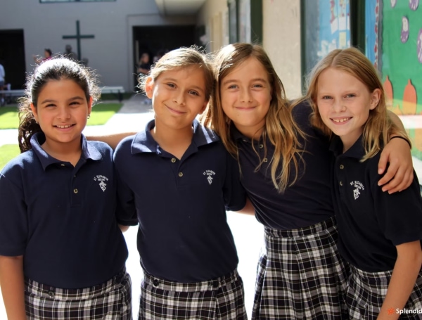 kids in school uniforms